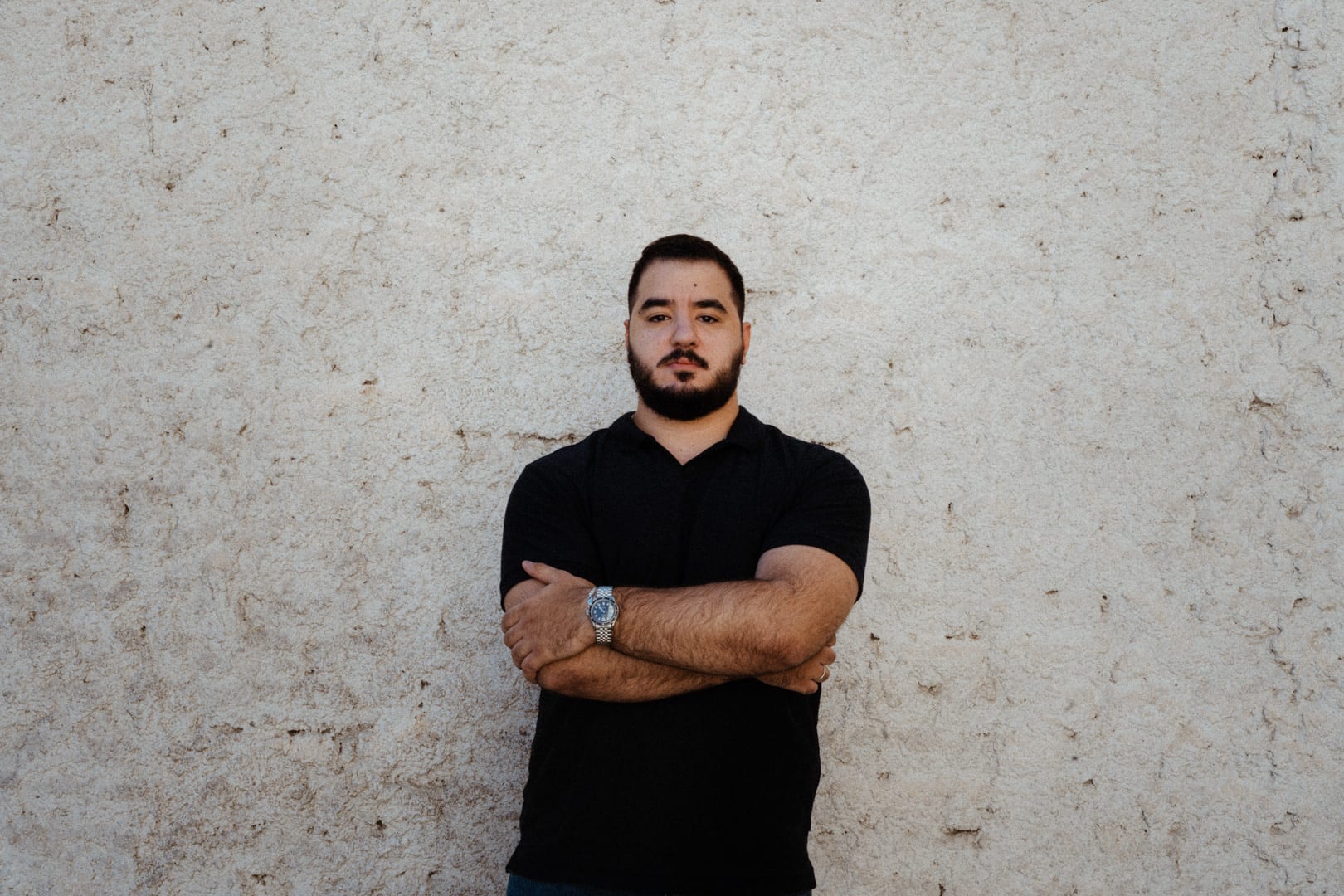 A Nortik engineer photographed against a plain wall in the Novi Sad office